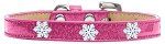 Snowflake Widget Dog Collar (Color/Size: Pink Ice Cream Size 20)
