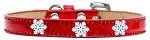 Snowflake Widget Dog Collar (Color/Size: Red Ice Cream Size 20)