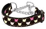 Argyle Hearts Nylon Ribbon Collar Martingale
