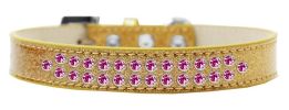 Two Row Bright Pink Crystal