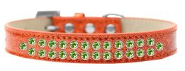 Two Row Lime Green Crystal