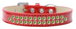 Two Row Lime Green Crystal