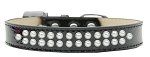 Two Row Pearl (Color/Size: Size 20 Black Ice Cream Dog Collar)