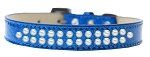 Two Row Pearl (Color/Size: Size 20 Blue Ice Cream Dog Collar)