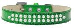Two Row Pearl (Color/Size: Size 20 Emerald Green Ice Cream Dog Collar)