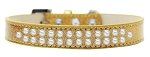 Two Row Pearl (Color/Size: Size 20 Gold Ice Cream Dog Collar)