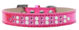 Two Row Pearl and Pink Crystal