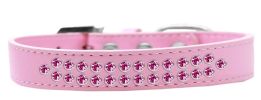 Two Row Bright Pink Crystal