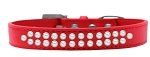 Two Row Pearl (Color/Size: Size 20 Red Dog Collar)