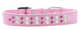 Two Row Pearl and Pink Crystal