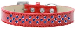 Sprinkles Ice Cream Dog Collar Blue Crystals
