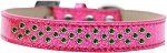 Sprinkles Ice Cream Dog Collar Emerald Green Crystals (Color/Size: Size 18 Pink)