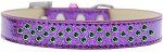 Sprinkles Ice Cream Dog Collar Emerald Green Crystals (Color/Size: Size 18 Purple)