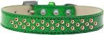 Sprinkles Ice Cream Dog Collar Orange Crystals (Color/Size: Size 18 Emerald Green)
