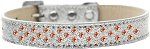 Sprinkles Ice Cream Dog Collar Orange Crystals (Color/Size: Size 18 Silver)