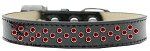 Sprinkles Ice Cream Dog Collar Red Crystals (Color/Size: Size 18 Black)