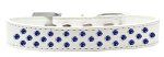 Sprinkles Dog Collar Blue Crystals (Color/Size: Size 18 White)