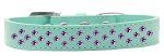 Sprinkles Dog Collar Purple Crystals (Color/Size: Size 18 Aqua)