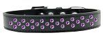 Sprinkles Dog Collar Purple Crystals (Color/Size: Size 18 Black)