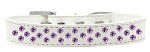 Sprinkles Dog Collar Purple Crystals (Color/Size: Size 18 White)