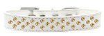 Sprinkles Dog Collar Yellow Crystals (Color/Size: Size 18 White)