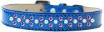 Sprinkles Ice Cream Dog Collar Pearl and Bright Pink Crystals (Color/Size: Size 18 Blue)