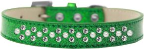 Sprinkles Ice Cream Dog Collar Pearl and Clear Crystals