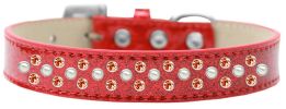 Sprinkles Ice Cream Dog Collar Pearl and Orange Crystals