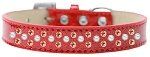Sprinkles Ice Cream Dog Collar Pearl and Orange Crystals (Color/Size: Size 18 Red)