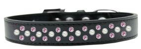 Sprinkles Dog Collar Pearl and Light Pink Crystals