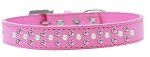 Sprinkles Dog Collar Pearl and Light Pink Crystals (Color/Size: Size 18 Bright Pink)