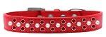 Sprinkles Dog Collar Pearl and Red Crystals (Color/Size: Size 18 Red)