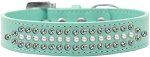 Ritz Pearl and AB Crystal Dog Collar (Color/Size: Aqua Size 18)