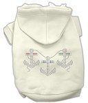 Rhinestone Anchors Hoodies (Color/Size: Cream L)