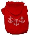 Rhinestone Anchors Hoodies (Color/Size: Red M)
