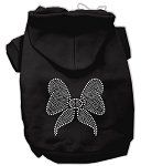 Rhinestone Bow Hoodies (Color/Size: Black L)