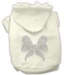 Rhinestone Bow Hoodies (Color/Size: Cream M)