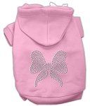 Rhinestone Bow Hoodies (Color/Size: Pink L)