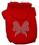 Rhinestone Bow Hoodies (Color/Size: Red M)