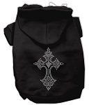 Rhinestone Cross Hoodies (Color/Size: Black M)