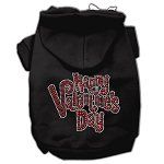Happy Valentines Day Rhinestone Hoodies (Color/Size: Black M)