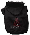 Peace Tree Rhinestone Hoodies (Color/Size: Black M)