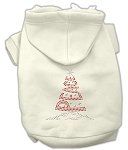 Peace Tree Rhinestone Hoodies (Color/Size: Cream M)