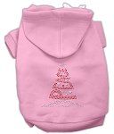 Peace Tree Rhinestone Hoodies (Color/Size: Pink L)
