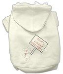 Santa Stop Here Hoodies (Color/Size: Cream M)