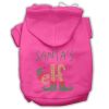 Santa's Elf Rhinestone Dog Hoodie