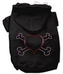 Heart and Crossbones Hoodies (Color/Size: Black L)