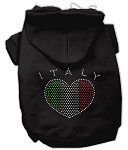 Italian Rhinestone Hoodies (Color/Size: Black L)