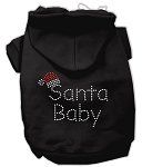 Santa Baby Hoodies (Color/Size: Black L)