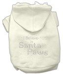 I Believe in Santa Paws Hoodie (Color/Size: Cream L)